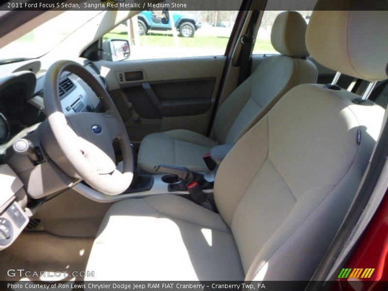 Sangria Red Metallic / Medium Stone 2011 Ford Focus S Sedan