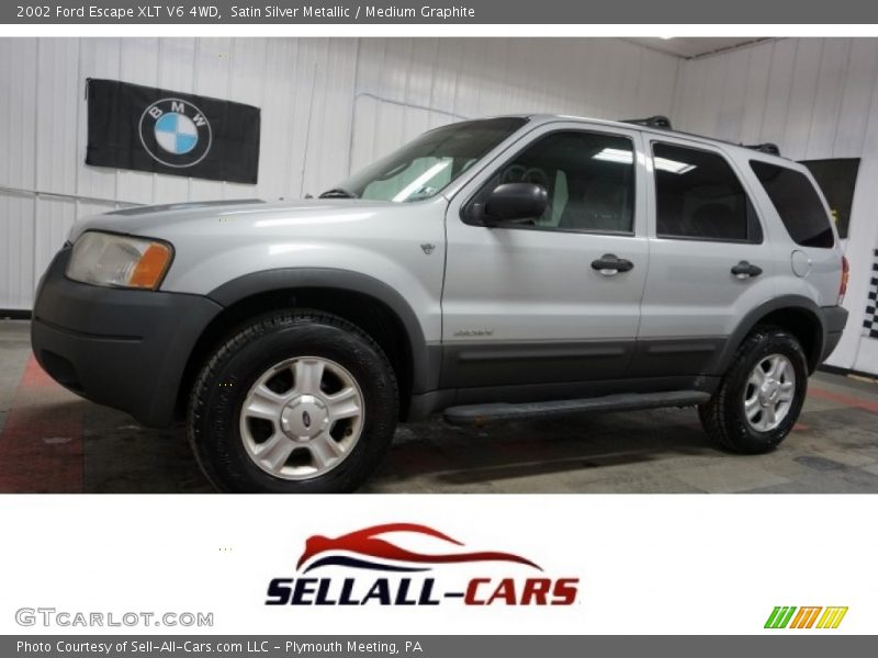 Satin Silver Metallic / Medium Graphite 2002 Ford Escape XLT V6 4WD