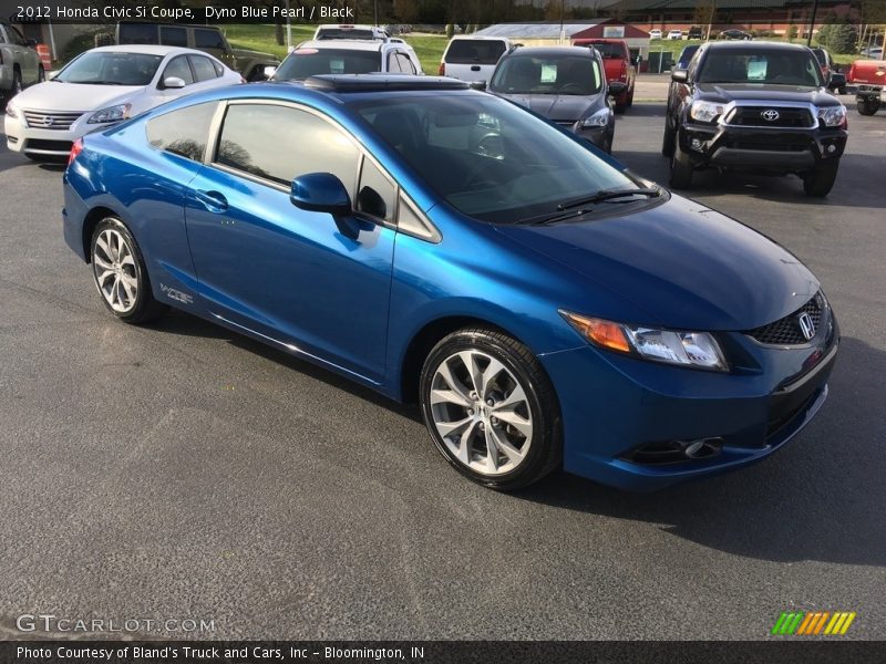 Dyno Blue Pearl / Black 2012 Honda Civic Si Coupe