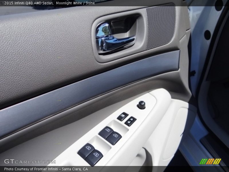 Moonlight White / Stone 2015 Infiniti Q40 AWD Sedan