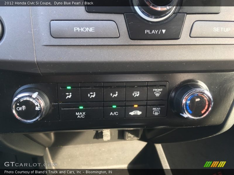 Dyno Blue Pearl / Black 2012 Honda Civic Si Coupe
