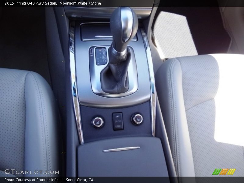 Moonlight White / Stone 2015 Infiniti Q40 AWD Sedan