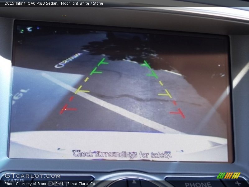 Moonlight White / Stone 2015 Infiniti Q40 AWD Sedan