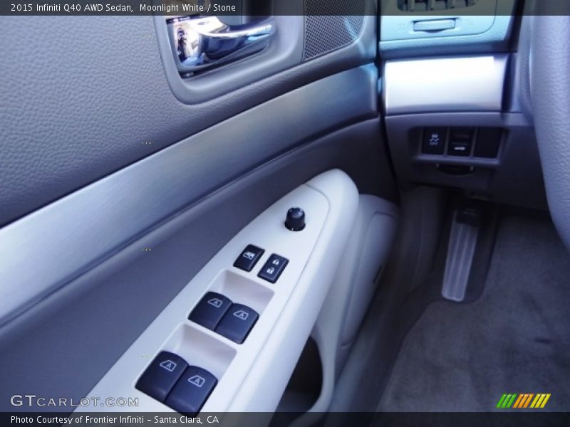 Moonlight White / Stone 2015 Infiniti Q40 AWD Sedan