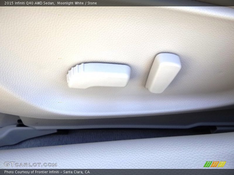 Moonlight White / Stone 2015 Infiniti Q40 AWD Sedan