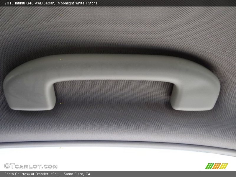 Moonlight White / Stone 2015 Infiniti Q40 AWD Sedan