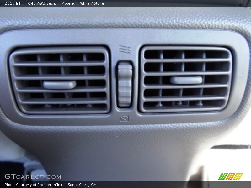 Moonlight White / Stone 2015 Infiniti Q40 AWD Sedan