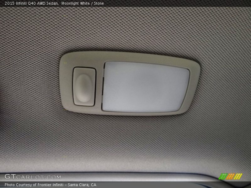 Moonlight White / Stone 2015 Infiniti Q40 AWD Sedan