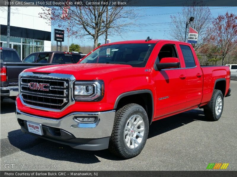 Cardinal Red / Jet Black 2016 GMC Sierra 1500 SLE Double Cab 4WD