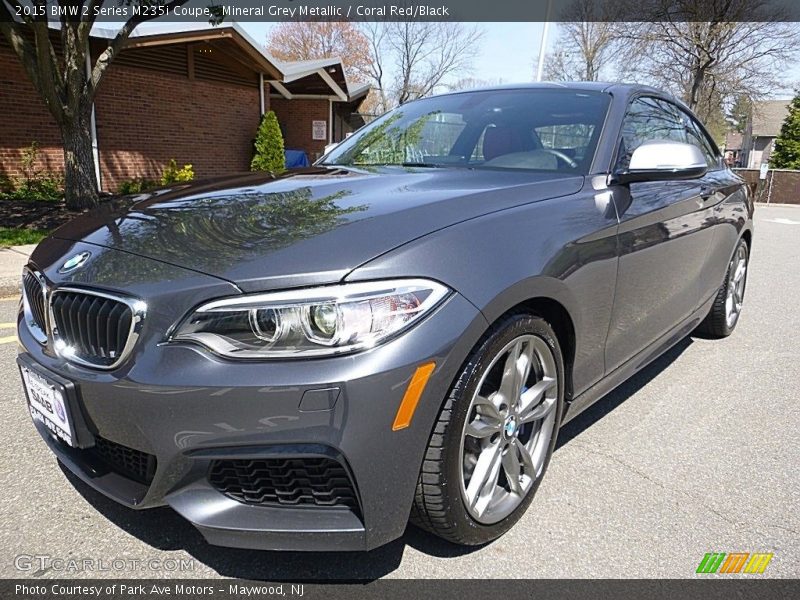 Mineral Grey Metallic / Coral Red/Black 2015 BMW 2 Series M235i Coupe