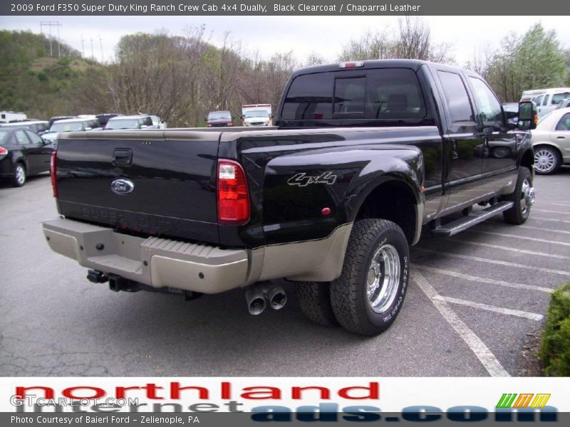 Black Clearcoat / Chaparral Leather 2009 Ford F350 Super Duty King Ranch Crew Cab 4x4 Dually