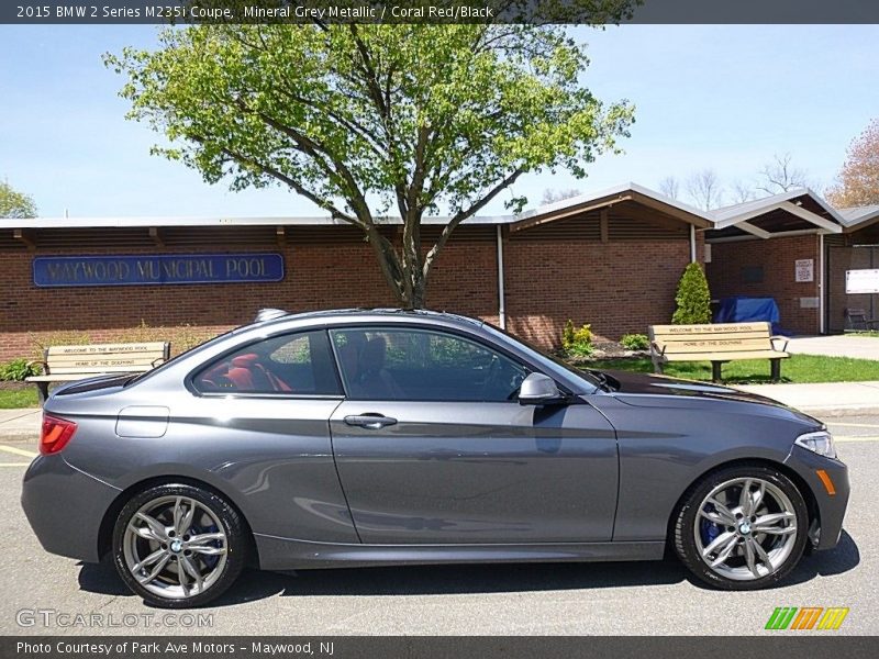 Mineral Grey Metallic / Coral Red/Black 2015 BMW 2 Series M235i Coupe