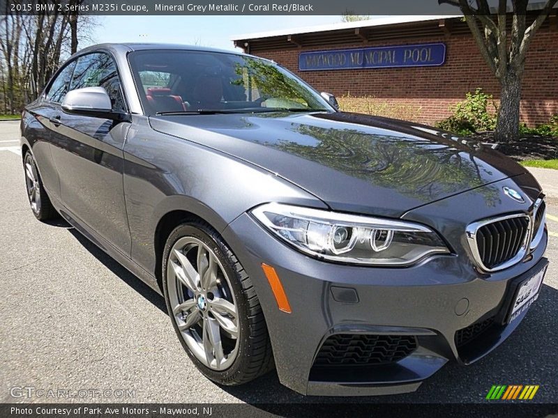Mineral Grey Metallic / Coral Red/Black 2015 BMW 2 Series M235i Coupe