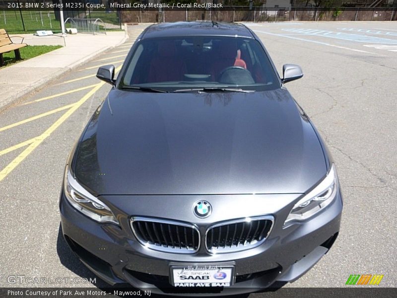 Mineral Grey Metallic / Coral Red/Black 2015 BMW 2 Series M235i Coupe