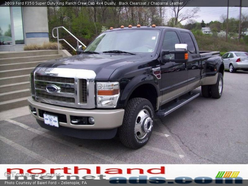 Black Clearcoat / Chaparral Leather 2009 Ford F350 Super Duty King Ranch Crew Cab 4x4 Dually