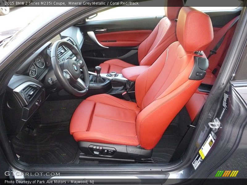 Mineral Grey Metallic / Coral Red/Black 2015 BMW 2 Series M235i Coupe