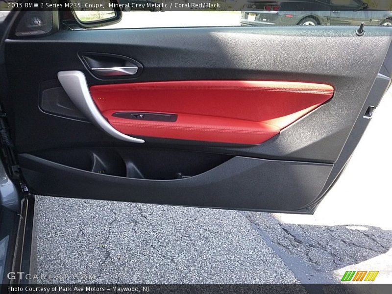 Mineral Grey Metallic / Coral Red/Black 2015 BMW 2 Series M235i Coupe