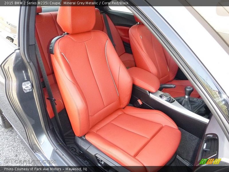 Mineral Grey Metallic / Coral Red/Black 2015 BMW 2 Series M235i Coupe