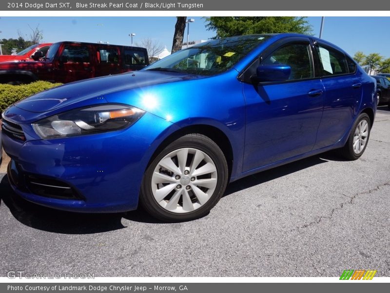 Blue Streak Pearl Coat / Black/Light Tungsten 2014 Dodge Dart SXT