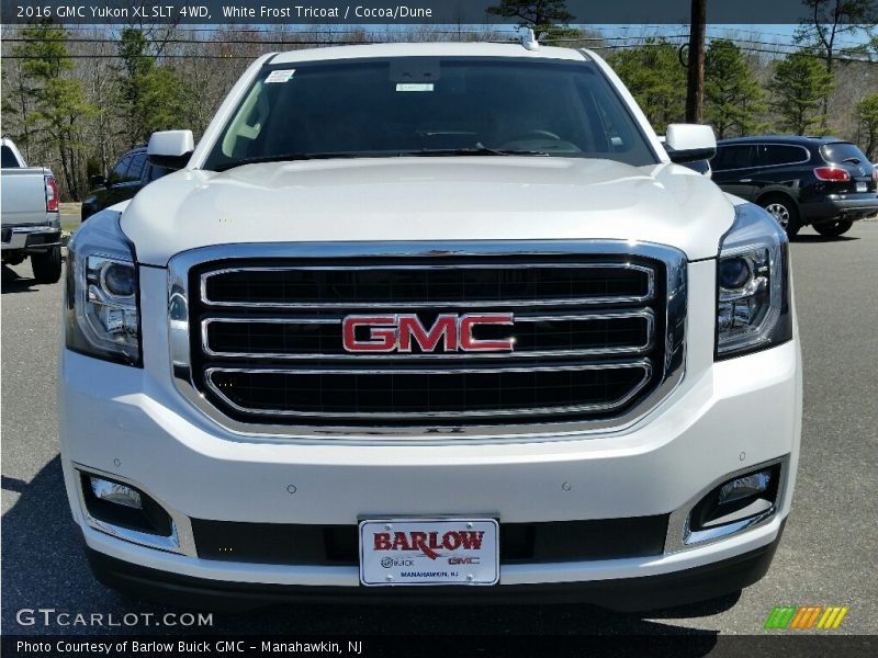 White Frost Tricoat / Cocoa/Dune 2016 GMC Yukon XL SLT 4WD