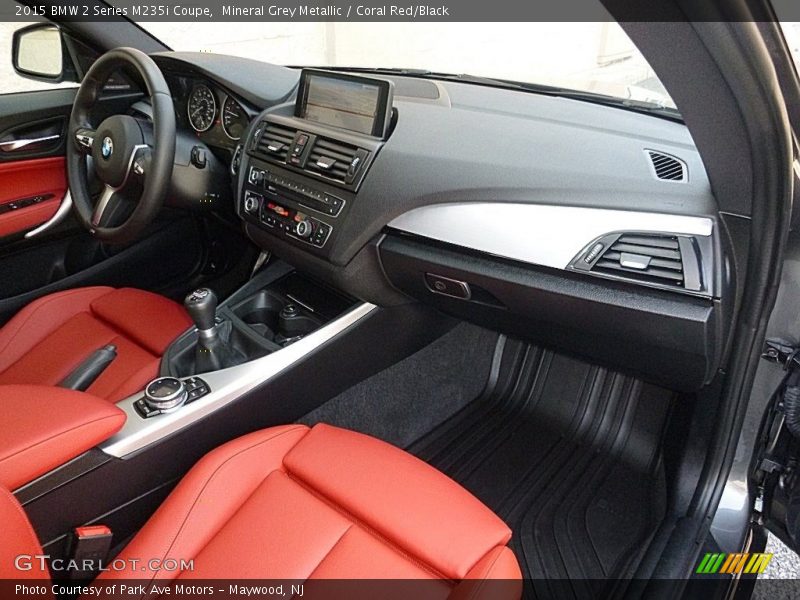 Mineral Grey Metallic / Coral Red/Black 2015 BMW 2 Series M235i Coupe