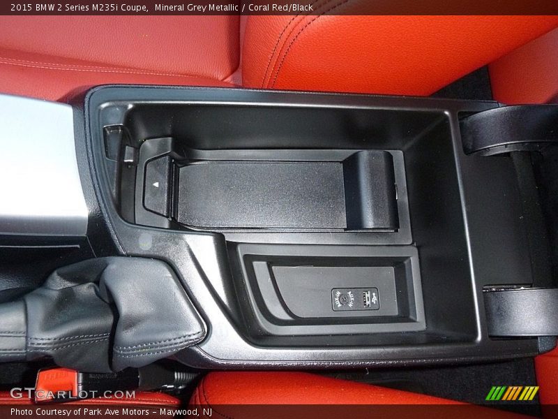 Mineral Grey Metallic / Coral Red/Black 2015 BMW 2 Series M235i Coupe