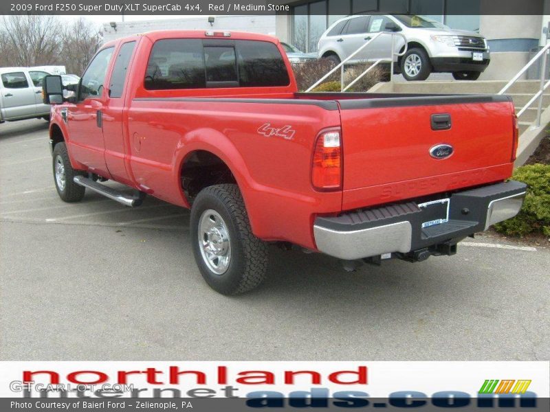 Red / Medium Stone 2009 Ford F250 Super Duty XLT SuperCab 4x4