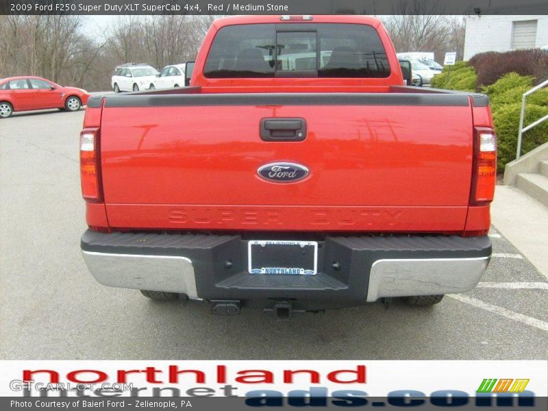 Red / Medium Stone 2009 Ford F250 Super Duty XLT SuperCab 4x4