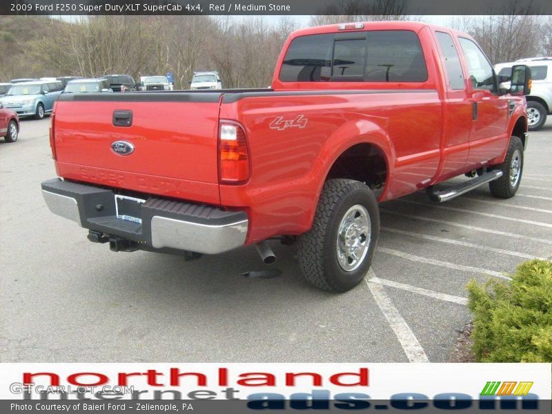 Red / Medium Stone 2009 Ford F250 Super Duty XLT SuperCab 4x4