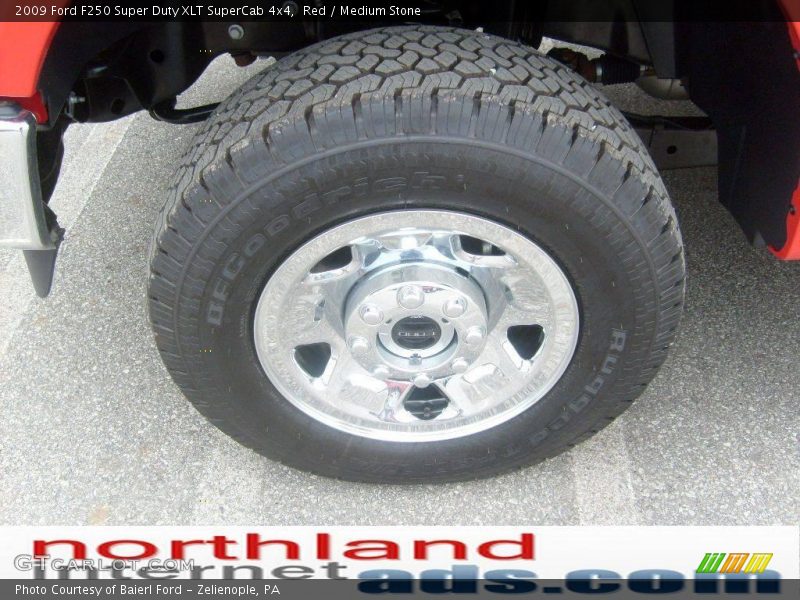 Red / Medium Stone 2009 Ford F250 Super Duty XLT SuperCab 4x4