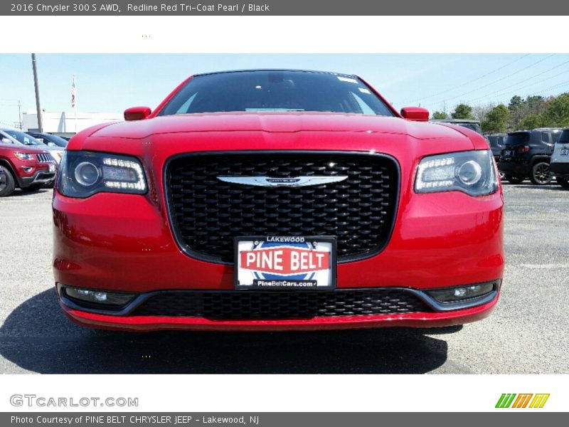 Redline Red Tri-Coat Pearl / Black 2016 Chrysler 300 S AWD