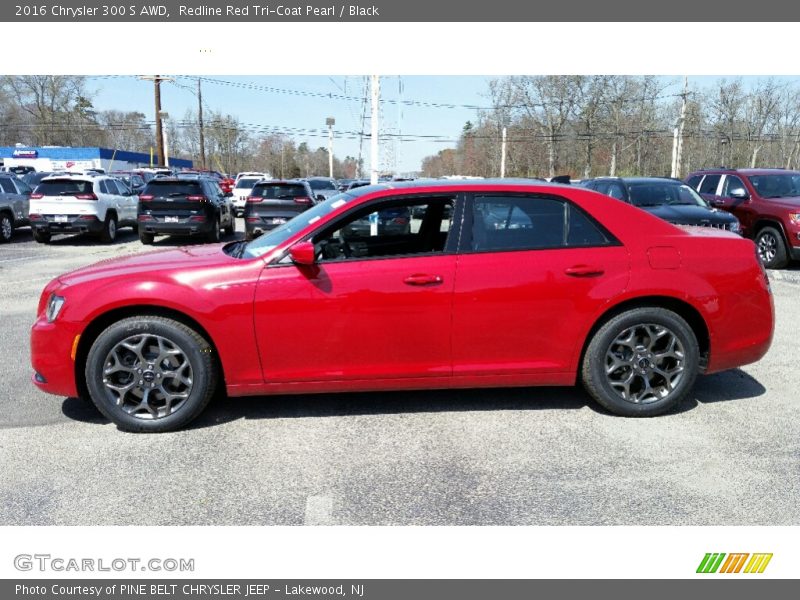 Redline Red Tri-Coat Pearl / Black 2016 Chrysler 300 S AWD