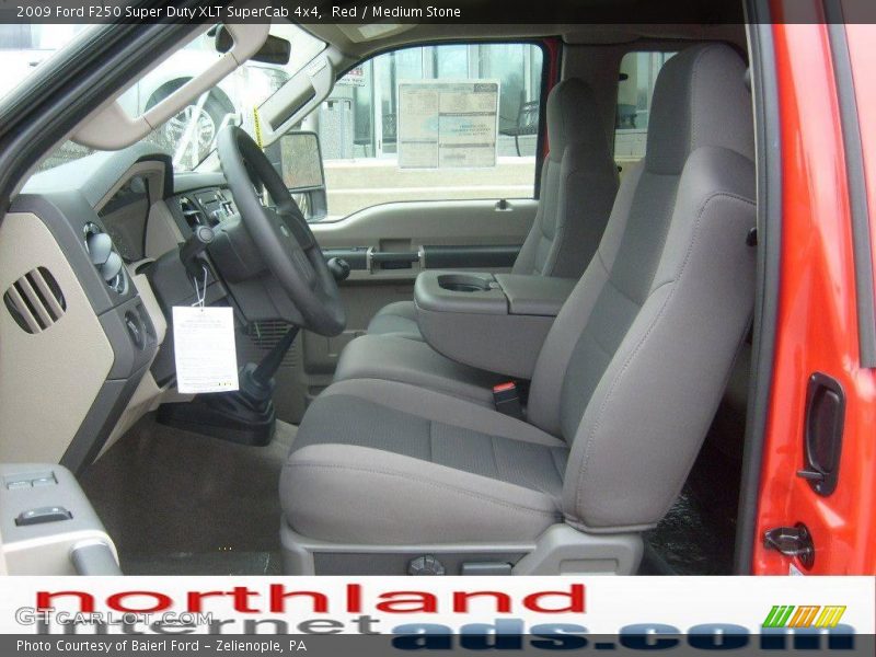 Red / Medium Stone 2009 Ford F250 Super Duty XLT SuperCab 4x4