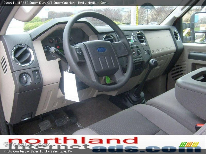 Red / Medium Stone 2009 Ford F250 Super Duty XLT SuperCab 4x4