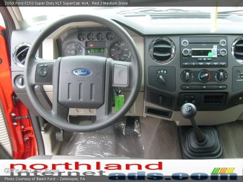 Red / Medium Stone 2009 Ford F250 Super Duty XLT SuperCab 4x4