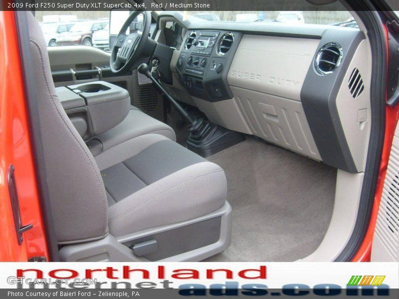 Red / Medium Stone 2009 Ford F250 Super Duty XLT SuperCab 4x4