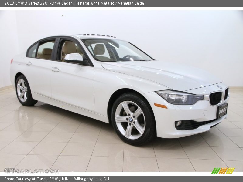 Mineral White Metallic / Venetian Beige 2013 BMW 3 Series 328i xDrive Sedan