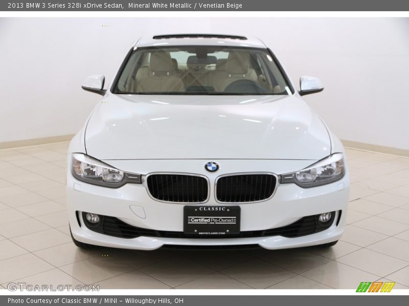 Mineral White Metallic / Venetian Beige 2013 BMW 3 Series 328i xDrive Sedan