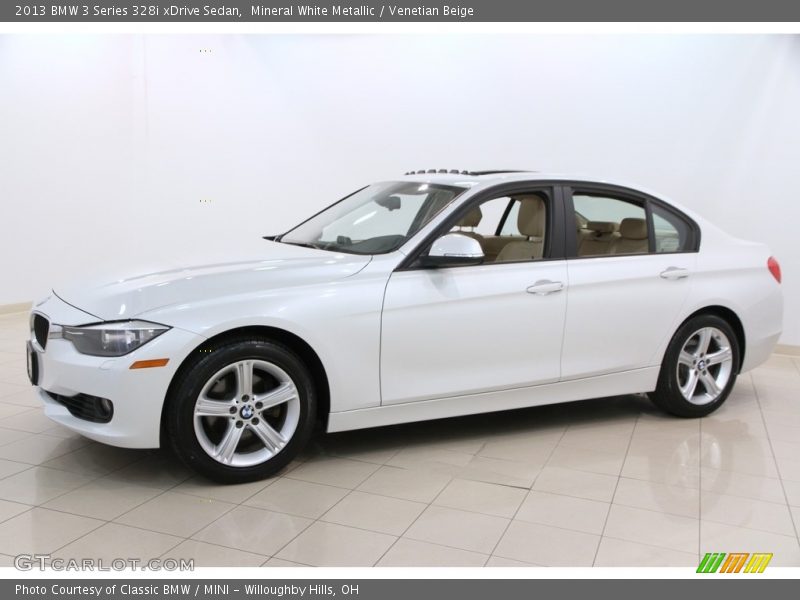 Mineral White Metallic / Venetian Beige 2013 BMW 3 Series 328i xDrive Sedan