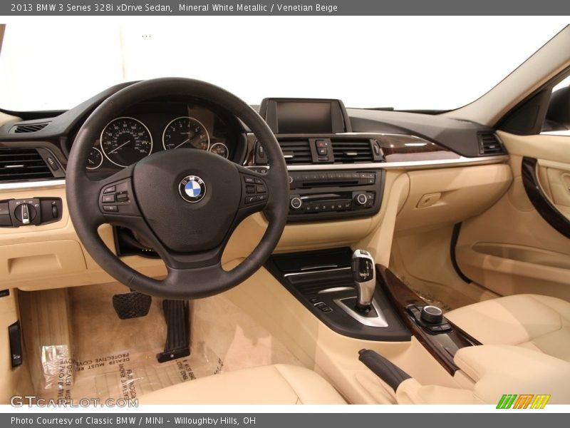 Mineral White Metallic / Venetian Beige 2013 BMW 3 Series 328i xDrive Sedan