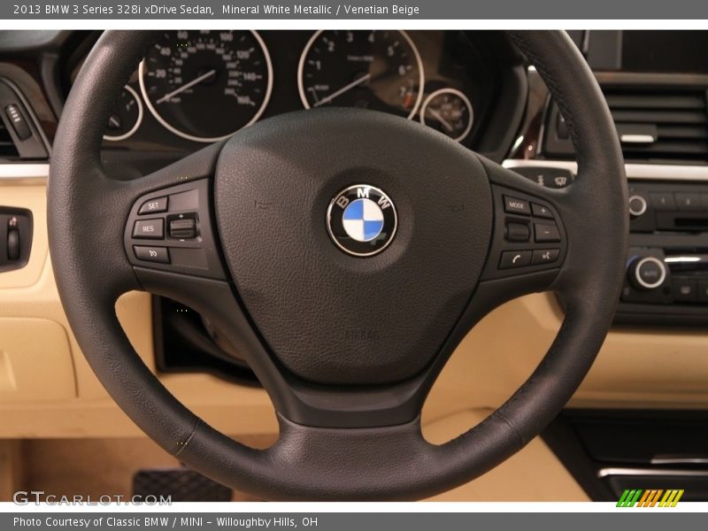 Mineral White Metallic / Venetian Beige 2013 BMW 3 Series 328i xDrive Sedan