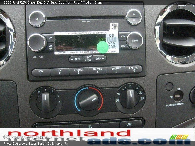 Red / Medium Stone 2009 Ford F250 Super Duty XLT SuperCab 4x4
