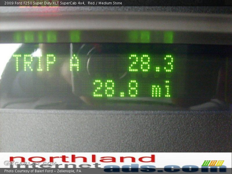 Red / Medium Stone 2009 Ford F250 Super Duty XLT SuperCab 4x4