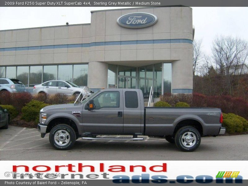 Sterling Grey Metallic / Medium Stone 2009 Ford F250 Super Duty XLT SuperCab 4x4