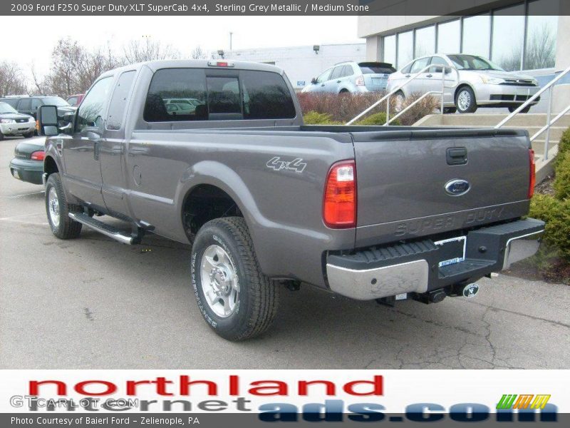 Sterling Grey Metallic / Medium Stone 2009 Ford F250 Super Duty XLT SuperCab 4x4
