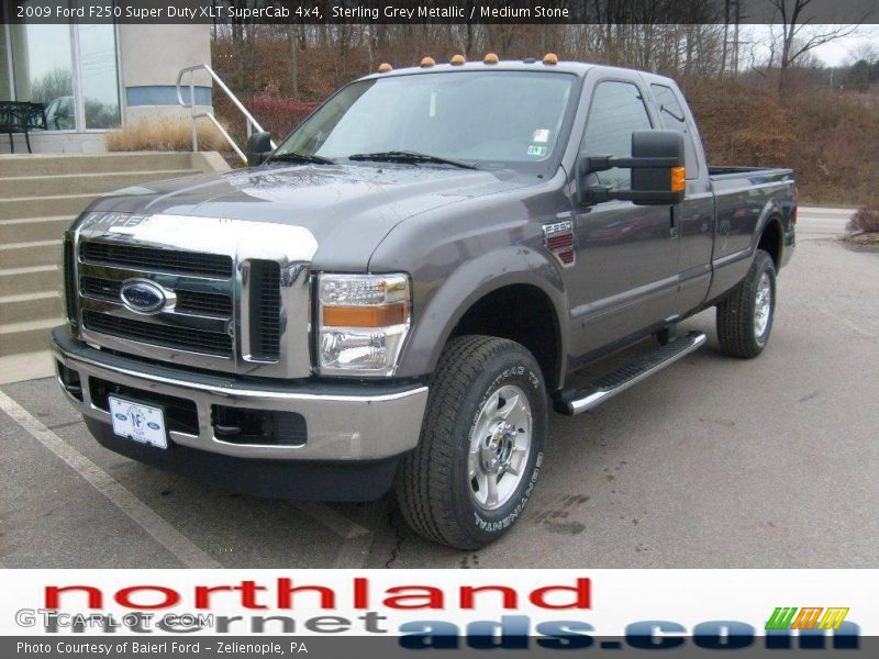 Sterling Grey Metallic / Medium Stone 2009 Ford F250 Super Duty XLT SuperCab 4x4