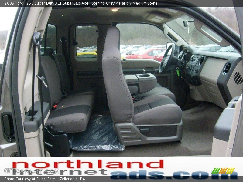 Sterling Grey Metallic / Medium Stone 2009 Ford F250 Super Duty XLT SuperCab 4x4