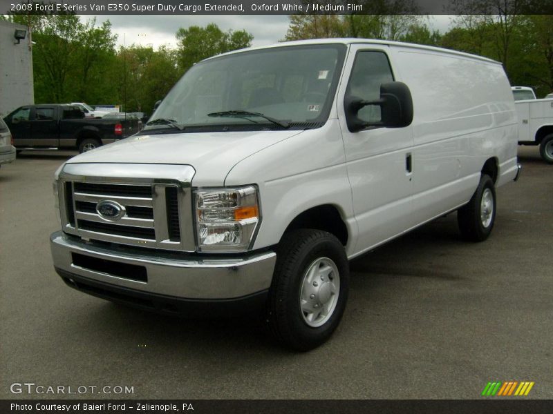 Oxford White / Medium Flint 2008 Ford E Series Van E350 Super Duty Cargo Extended