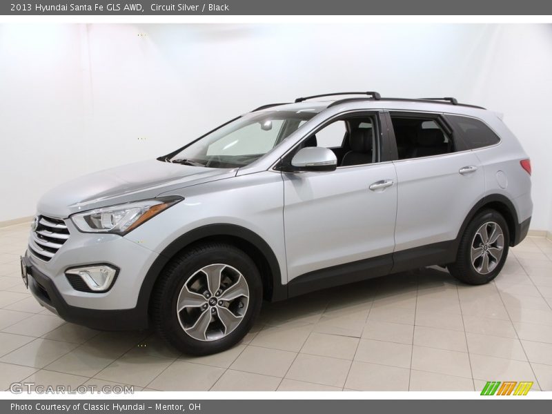 Circuit Silver / Black 2013 Hyundai Santa Fe GLS AWD