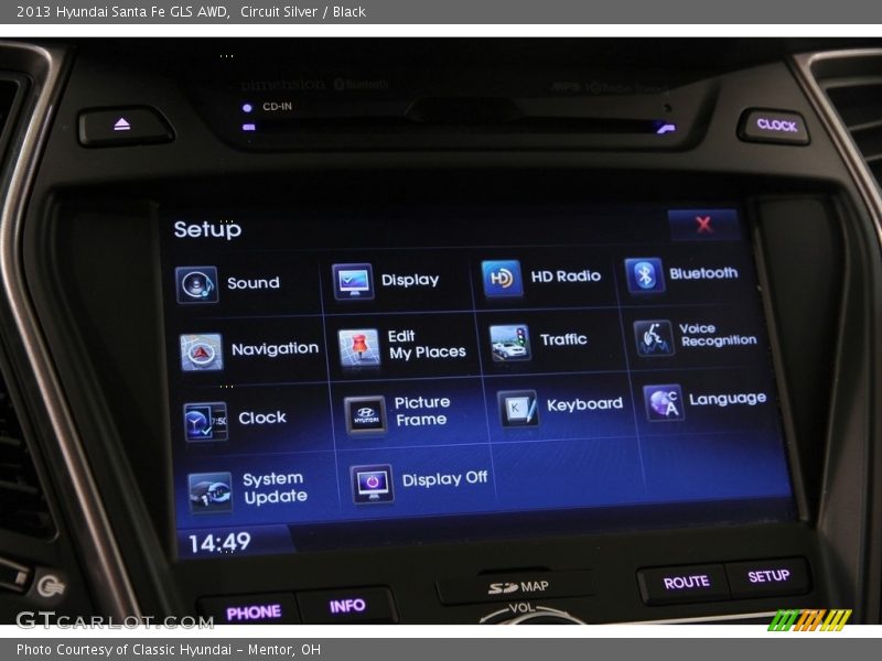 Circuit Silver / Black 2013 Hyundai Santa Fe GLS AWD